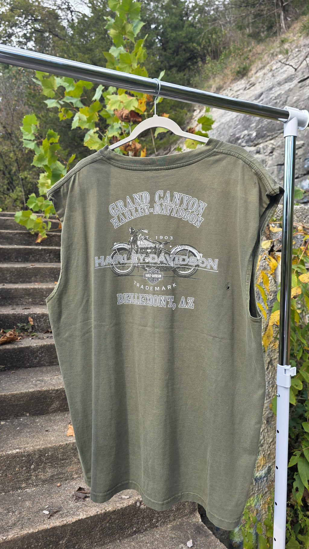 Sleeveless, Harley Davidson Est 1903 "grand canyon" tee. Size XL