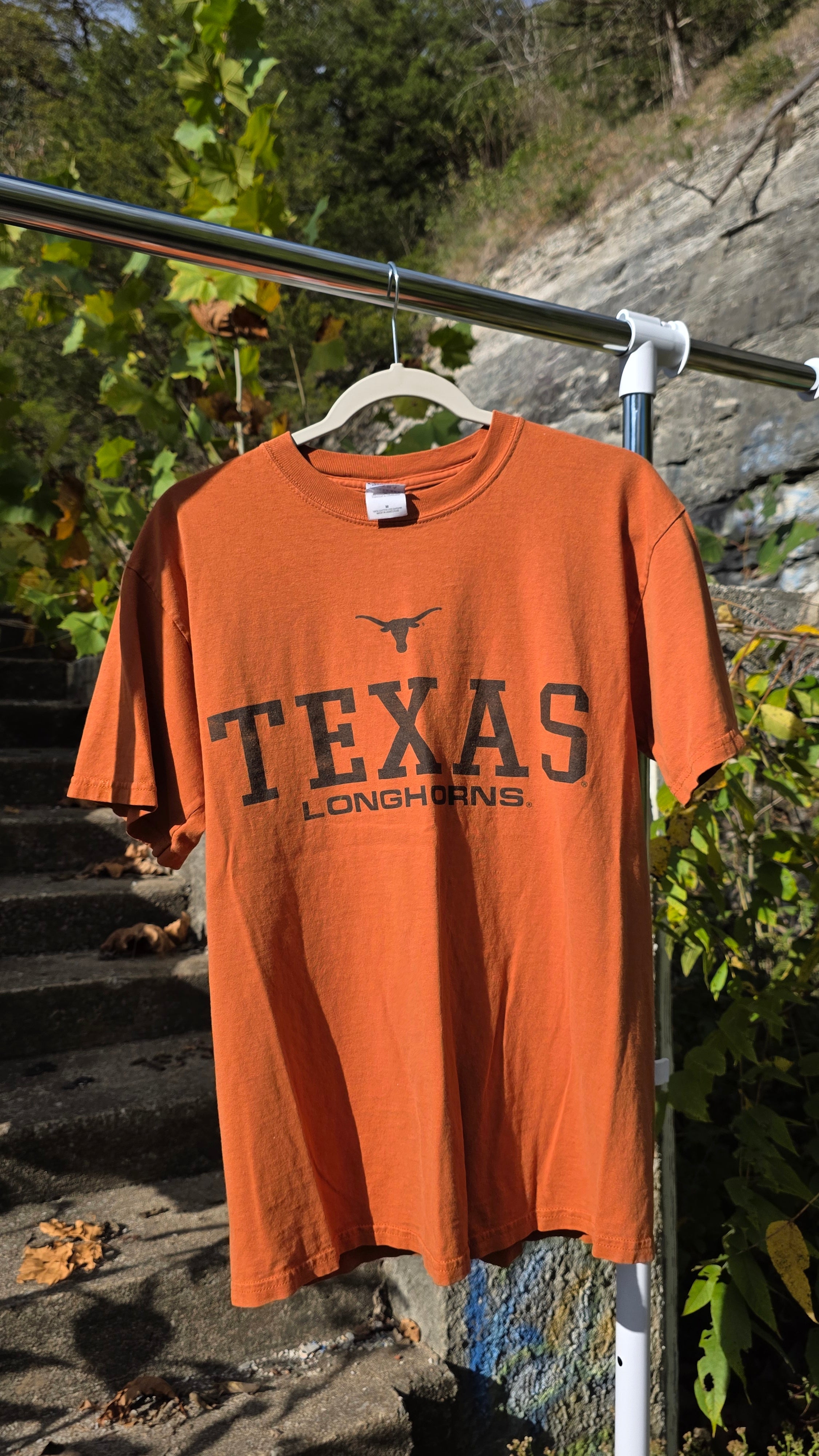 Texas longhorns washed tee. Size L