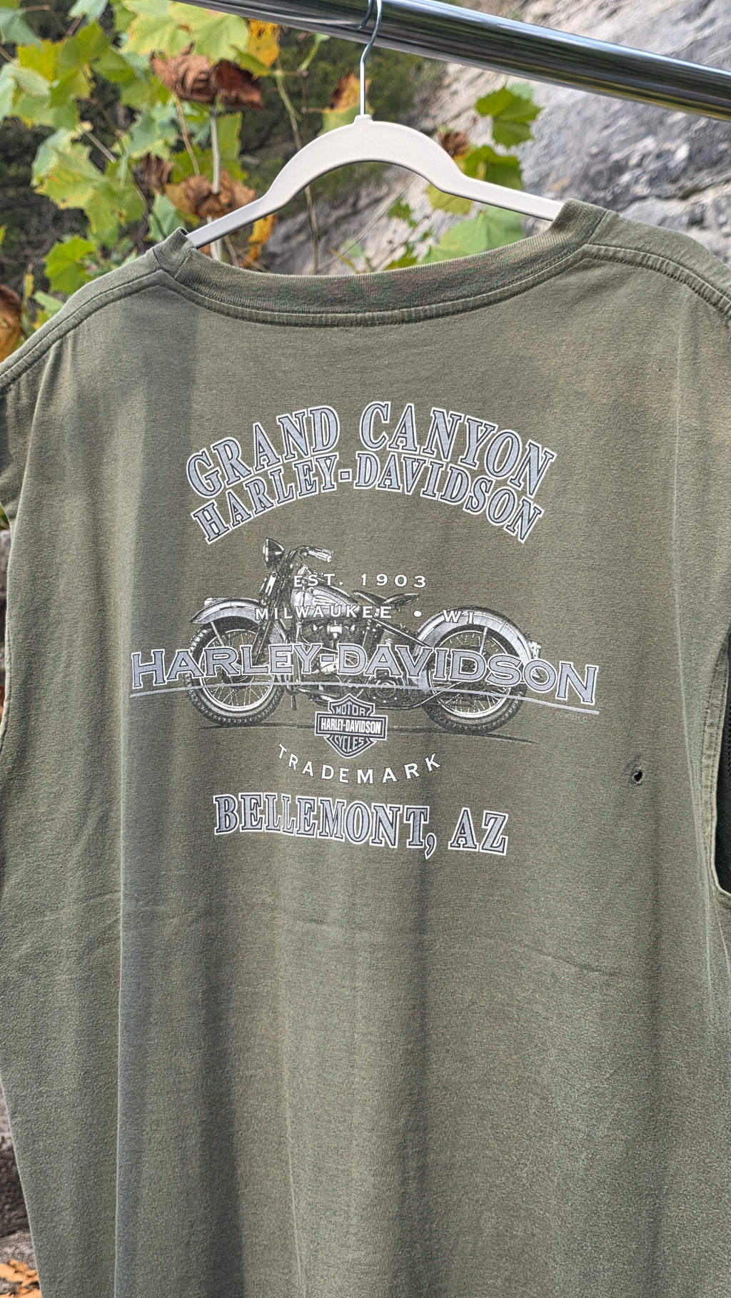 Sleeveless, Harley Davidson Est 1903 "grand canyon" tee. Size XL
