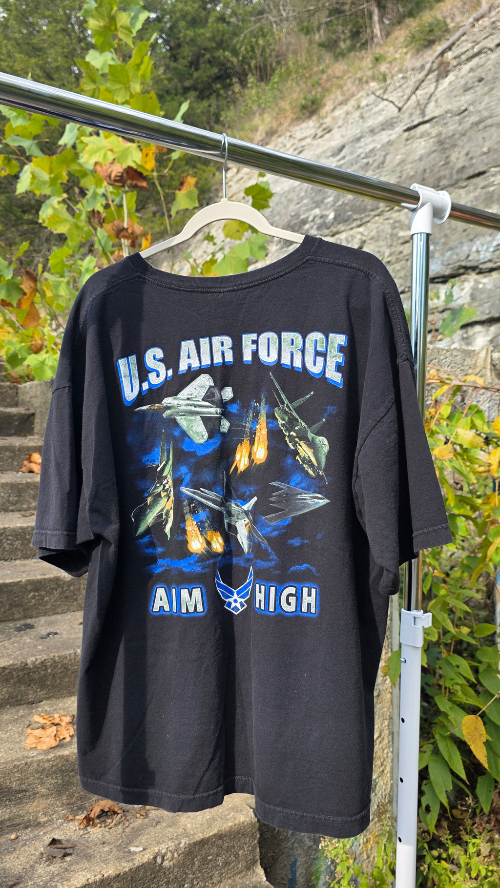 Us Air Force "aim high" graphic tee. Size L