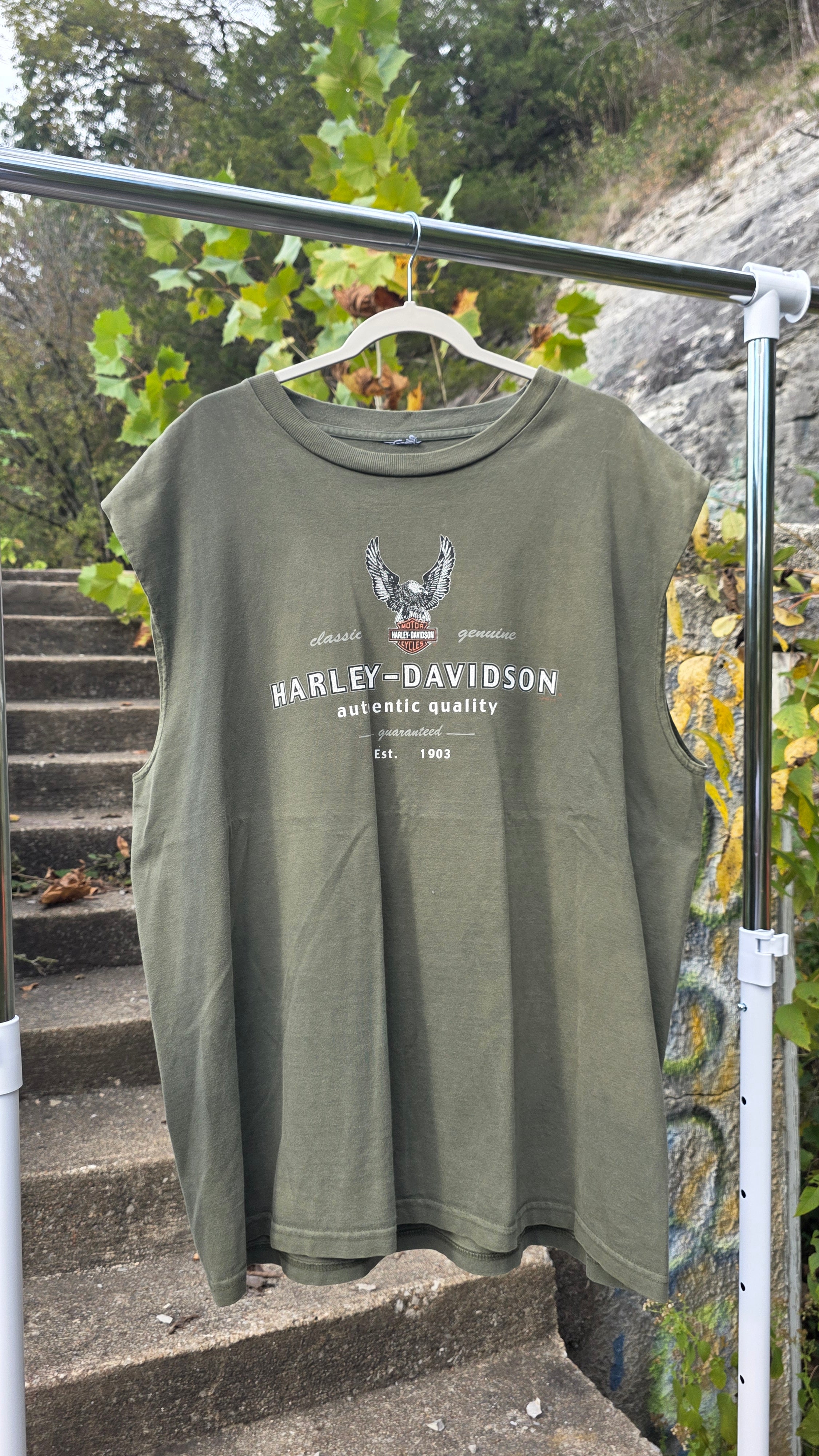 Sleeveless, Harley Davidson Est 1903 "grand canyon" tee. Size XL