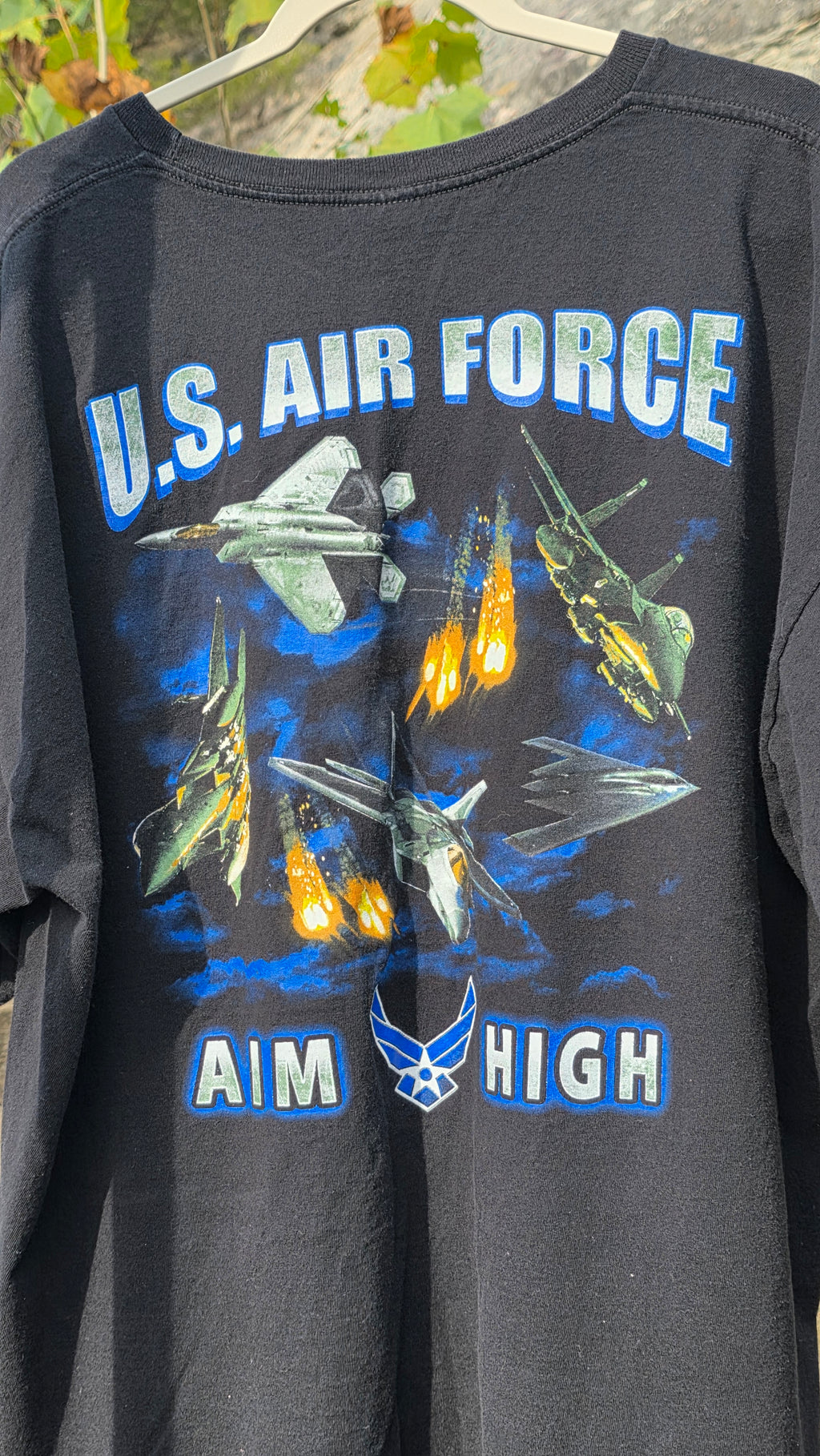 Us Air Force "aim high" graphic tee. Size L
