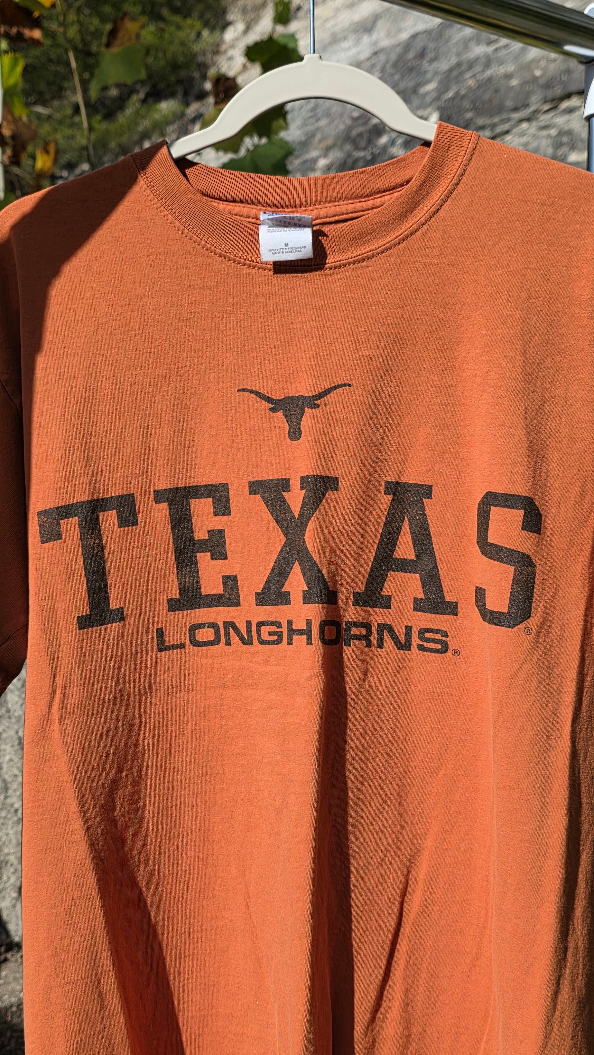 Texas longhorns washed tee. Size L